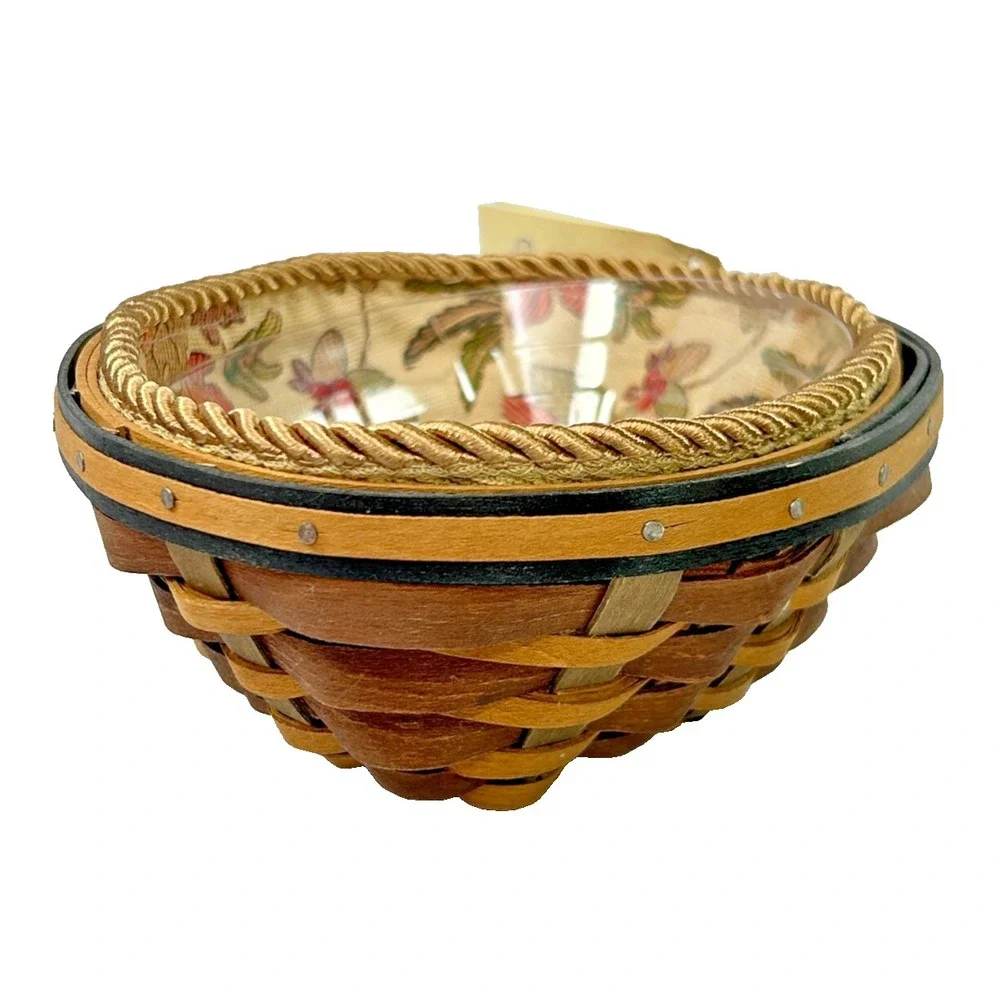 Longaberger CHESTNUT SMALL OVAL DIAMOND Basket 2009‎ Liner Protector Tags